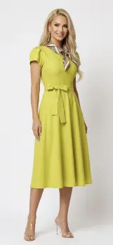 Rochie vaporoasa de zi cu croi in clos si detalii dtasabile imagine