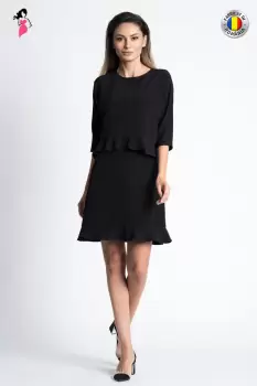 Rochie Xara eleganta vaporoasa cu volane la baza imagine