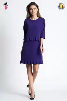 Rochie Xara eleganta vaporoasa cu volane la baza imagine