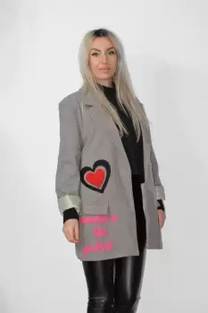 Sacou casual cu imprimeu colorat imagine