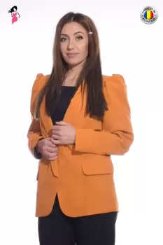 Sacou dama casual cu umeri usor bufanti imagine