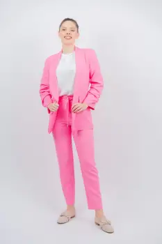 Sacou dama casual roz barby imagine