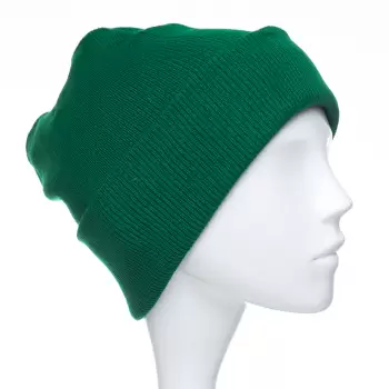 Caciula model clasic tricotat, dublata in interior, verde imagine