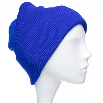 Caciula unisex model clasic tricotat, dublata in interior, albastru electric imagine