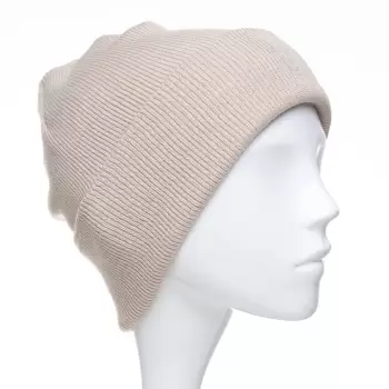 Caciula unisex model clasic tricotat, dublata in interior, bej imagine