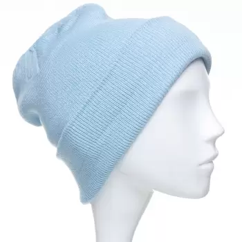 Caciula unisex model clasic tricotat, dublata in interior, bleu imagine