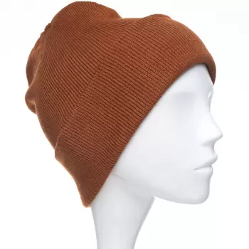 Caciula unisex model clasic tricotat, dublata in interior, caramiziu imagine