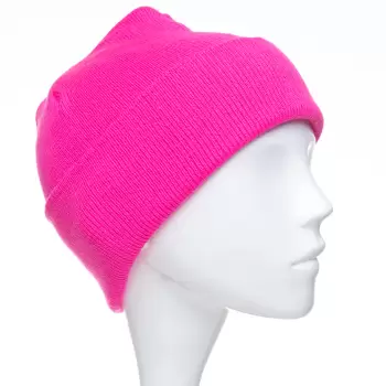 Caciula unisex model clasic tricotat, dublata in interior, fucsia imagine