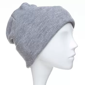 Caciula unisex model clasic tricotat, dublata in interior, gri imagine