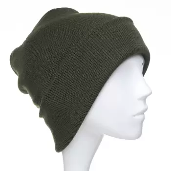 Caciula unisex model clasic tricotat, dublata in interior, kaki imagine