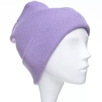 Caciula unisex model clasic tricotat, dublata in interior, lila imagine