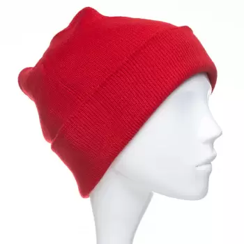 Caciula unisex model clasic tricotat, dublata in interior, rosu imagine