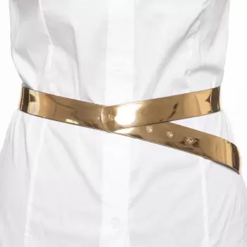 Curea flexibila aurie 4 cm imagine