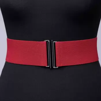 Curea lata bordo din material elastic - 6 cm imagine