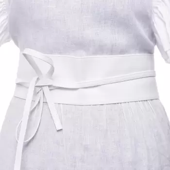 Curea lata petrecuta alba din piele ecologica imagine