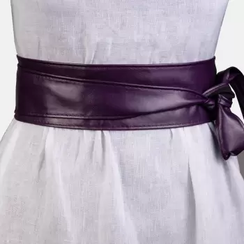 Curea lata petrecuta mov din piele ecologica imagine