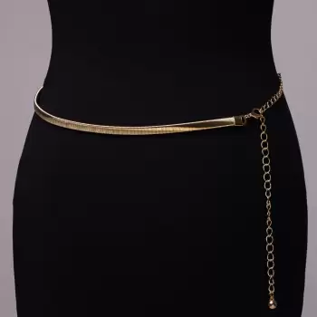 Curea metalica aurie imagine