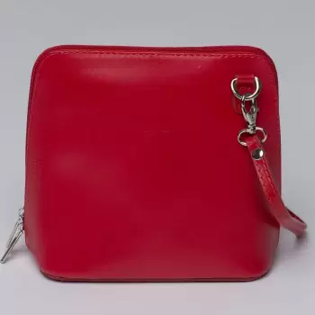 Geanta crossbody, rosie, din piele naturala imagine