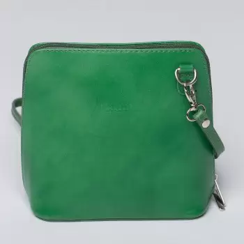Geanta crossbody, verde, din piele naturala imagine