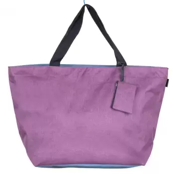 Geanta de weekend mov din material textil panzat imagine