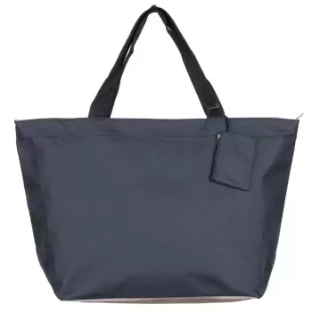 Geanta de weekend neagra din material textil panzat imagine