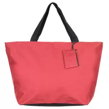 Geanta de weekend rosie din material textil panzat imagine