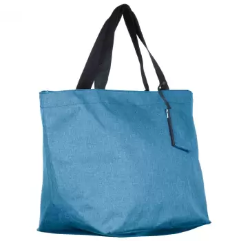 Geanta shopper multifunctionala medie din material textil panzat, albastru imagine