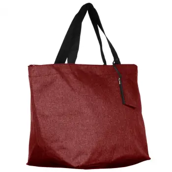 Geanta shopper multifunctionala medie din material textil panzat, bordo imagine