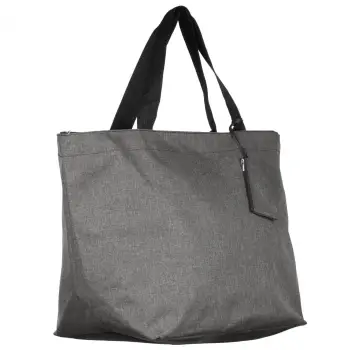 Geanta shopper multifunctionala medie din material textil panzat, gri imagine