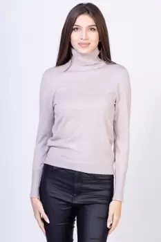 Helanca pulover, masura mare, cu cashmere, bej imagine