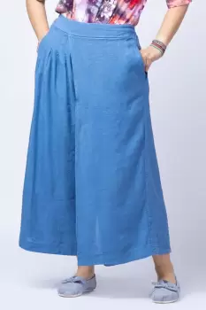 Pantaloni albastru jeans parte peste parte, din in imagine