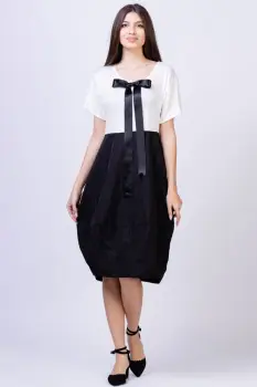 Rochie lalea cu paiete fine, tafta neagra si funda imagine