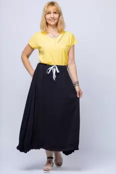 Tricou galben din bumbac Good Girls imagine