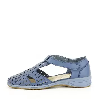 Balerini albastrii din piele naturala 5112 M3 imagine