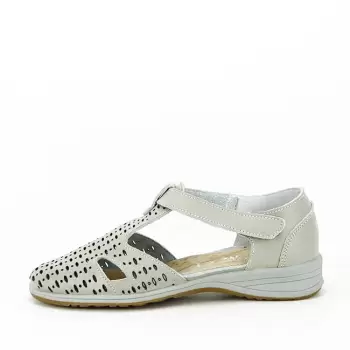 Balerini gri din piele naturala 5112 M3 imagine