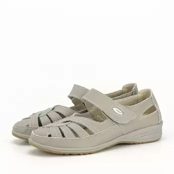 Balerini piele naturala Dorina gri M5 imagine