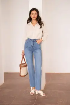 Blugi dama Maddie Straight Oraije albastru deschis JD404A-1 imagine