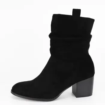 Botine negre lungi BMO8329 imagine