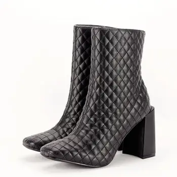 Botine negre office casual Brenda imagine