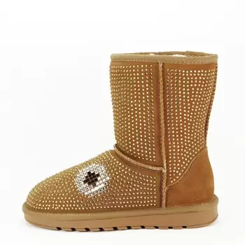 Cizme camel din piele naturala W8008 imagine