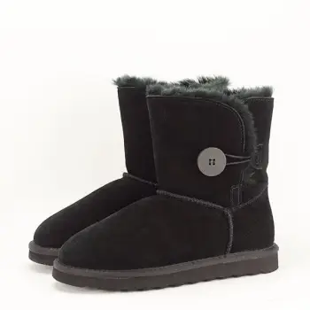 Cizme copii din piele naturala negre Beth imagine