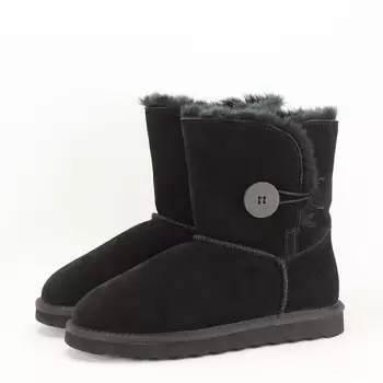 Cizme copii din piele naturala negre Beth imagine