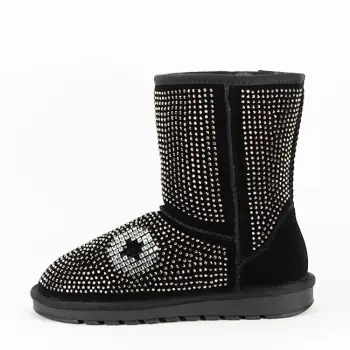 Cizme negre din piele naturala W8008 112 imagine