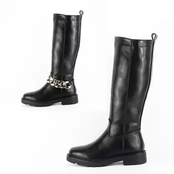 Cizme negre lungi FR622 113 imagine