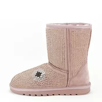 Cizme roz din piele naturala W8008 113 imagine