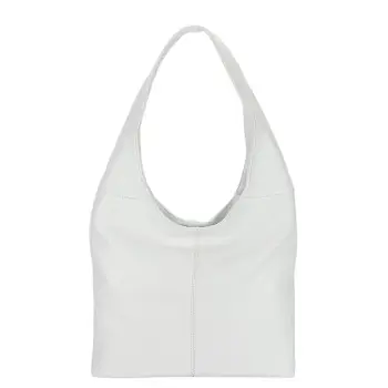 Geanta alba de talie mare din piele naturala 8924 127 imagine