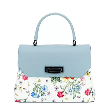 Geanta albastra cu imprimeu floral 8959 124 imagine