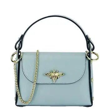 Geanta albastru deschis din piele naturala 1602 122 imagine