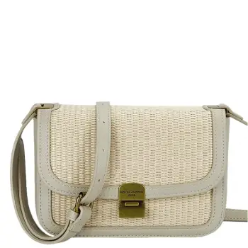 Geanta bej crossbody cu model impletit CM7497 15 imagine