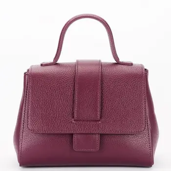 Geanta burgundy din piele naturala 1047 123 imagine